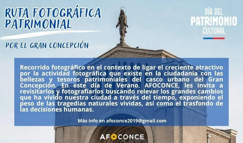 Recorrido fotográfico en contexto de ligar el creciente atractivo  por la actividad fotográfica que existe en la ciudadanía  con las bellezas y tesoros patrimoniales del casco urbano del Gran Concepción