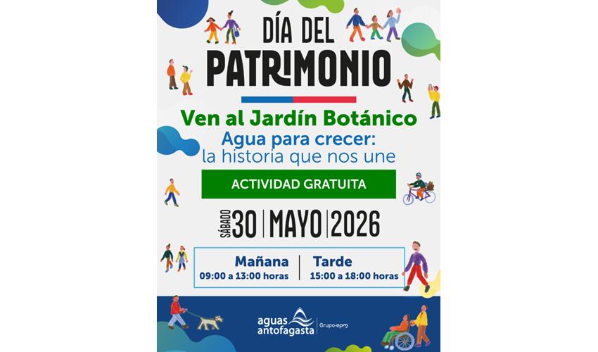 ¡Ven y disfruta este 30 de mayo en el Jardín Botánico de Aguas Antofagasta!