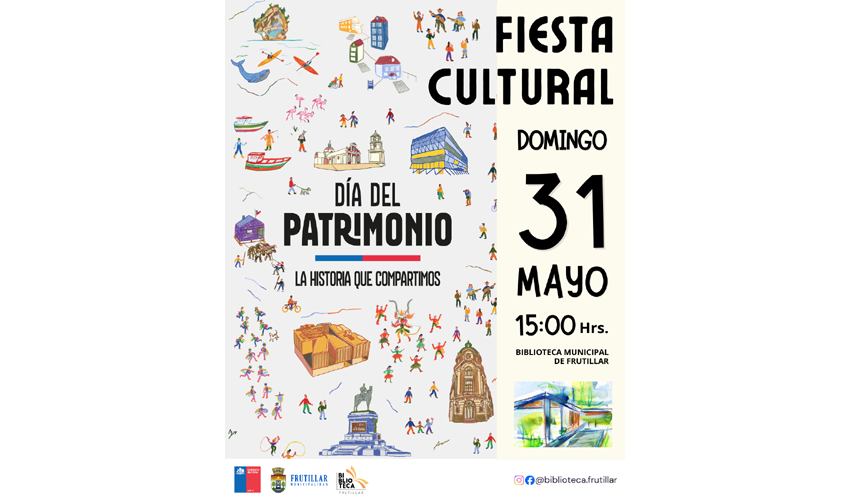 Fiesta Cultural, Domingo 31 de Mayo, 15 hrs. Biblioteca Municipal de Frutillar.