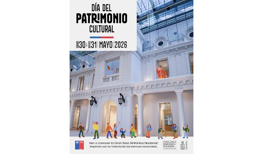 Proyección audiovisual de conciertos en la fachada histórica del Centro de Extensión Artística y Cultural de la Universidad de Chile