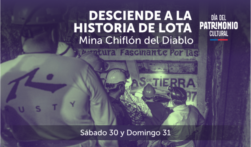 Afiche promocional, se pueden ver la entrada al chiflón