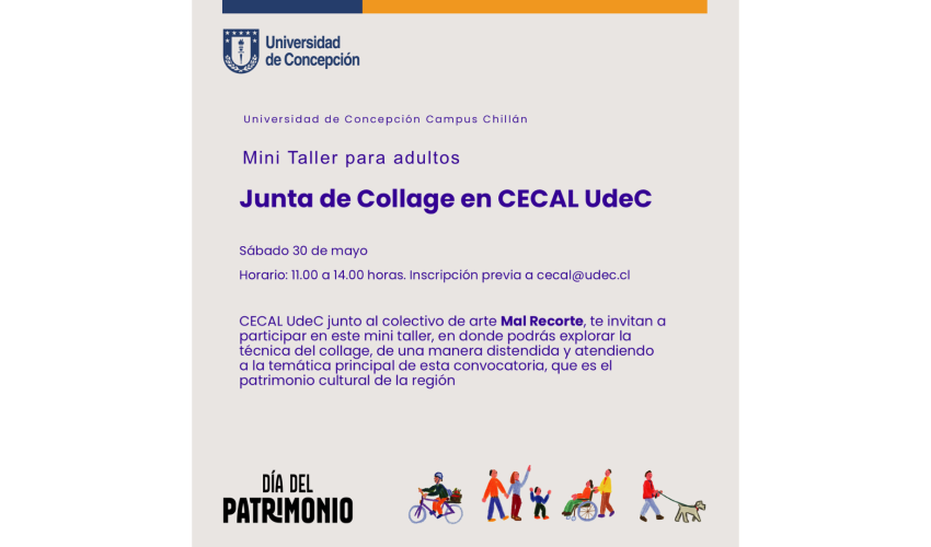 Afiche de invitación a la actividad con información de convocatoria, fecha, hora y lugar. 