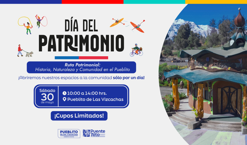 Panorama en el Pueblito de Las Vizcachas, Puente Alto, en el marco del Día del Patrimonio.