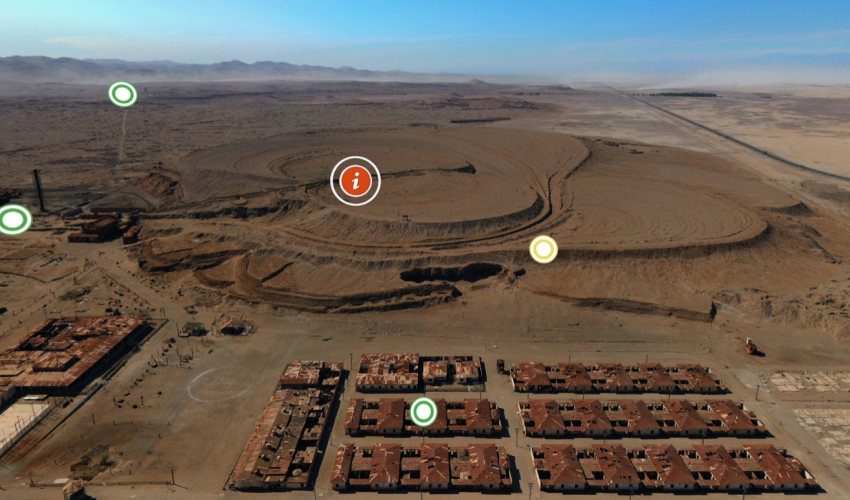 Imagen inicial del recorrido virtual de las Oficinas Salitreras de Humberstone y Santa Laura
