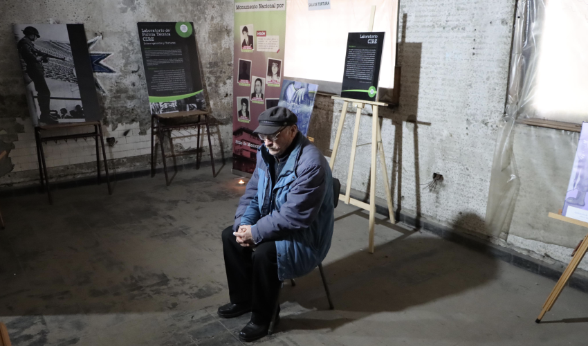 Testimoniante en el Sitio de Memoria Egaña 60