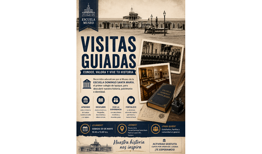 afiche promocional de las visitas guiadas